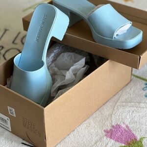 Steve Madden Women's Blue Slide Sandals